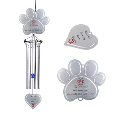 China Minimalist High Quality Aluminum Alloy Hanging Wind Bell Dog Outdoor Memorial Wind Chimes for sale