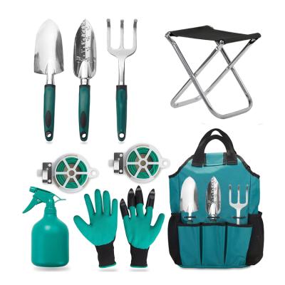 China High Quality Garden Tool DIY Tools Kit Large Size 10 Pieces Uself Gift Garden Tool Kit With Bag for sale