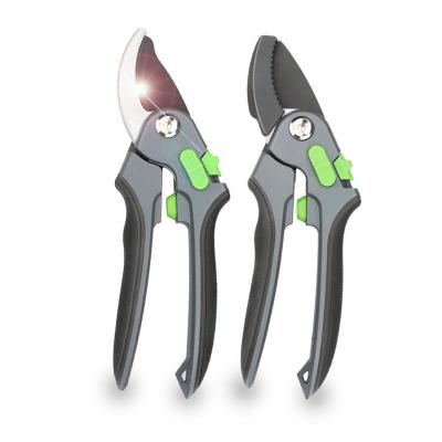 China High Quality Steel Gardening Anvil Hand Pruner Anti-Slip Handle Tree Shears SK5 Clippers for sale