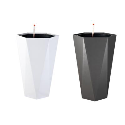 China Wholesale Self Watering Resin Flowerpot Style Minimalist Extra Large Plastic Flower Pot From Europe for sale