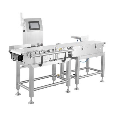 China Zeevruchten Industrieel 8de klasse Gewichtssorting Conveyor Online Check Weigher 220 V Te koop