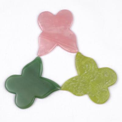 China 100% natural crystal facial butterfly gua sha rose quartz jade guasha tool guasha facial massage for sale