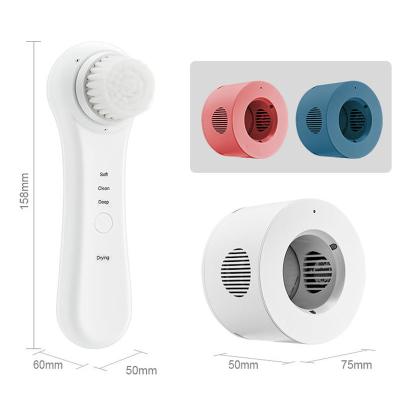 China Pore ​​Shrinking Silicone Facial Detergent OEM USB Vibration Brush Silicone Rechargeable Electric Wash Deep Cleansing Facial Brush for sale