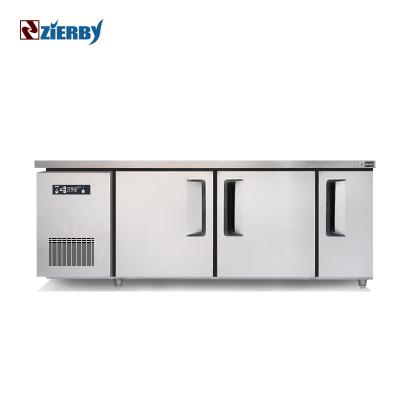 China Hotels 1.8m 3 Door Food Display Ice Cream Freezer Refrigerator Z Refrigeration Equipment Counter for sale