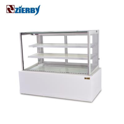 China Bakery Machine 1.2 Meter 3 Deck Cake Chiller Rectangular Display Showcase ZZJ-120A3 for sale