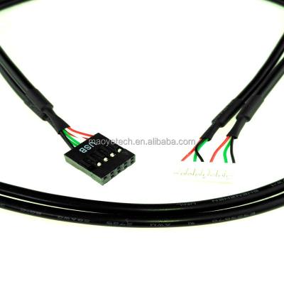 China Internal 2.54pin Dual USB 2.0 COMPUTER Cable for sale