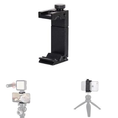 China Hot PORTABLE Shoe Mount Phone Holder for iPhone Huawei Tripod Selfie Stick Smartphone Clip Microphone Monitor Snap Light Connector for sale