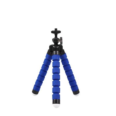 China Mini Flexible PORTABLE Blue Tripod for iPhone Sponge Octopus Holder for Gopro 10 9 8 7 6 5 4 3 2 1 Action Camera for sale