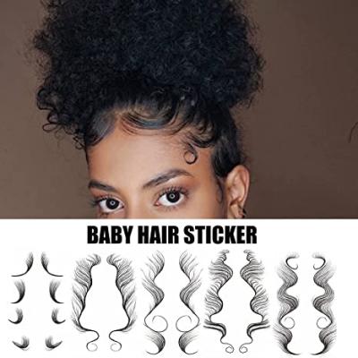 China Baby Hair Temporary Tattoo Stickers Curly Hair Temporary Waterproof Tattoos Body Makeup For Women for sale