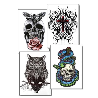 China Temporary Black Temporary Tattoos For Men Guys And Teens Arms Shoulder Fake Tattoo Stickers for sale