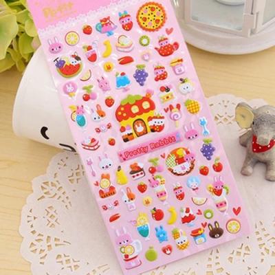 China Decorative sticker colorful puffy sticker for children such as fruit and cartoon for sale