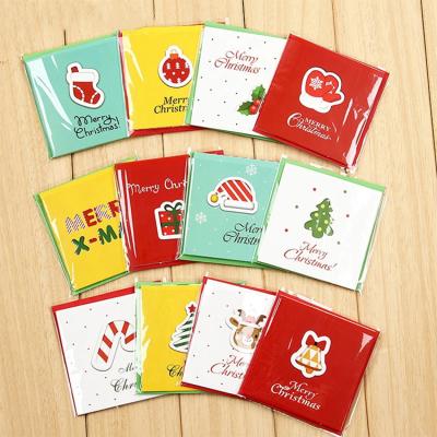 China Europe Merry Christmas Cards Mini Deer Noel Christmas Tree Greeting Cards 2021 Christmas Gift Vouchers For Kids for sale