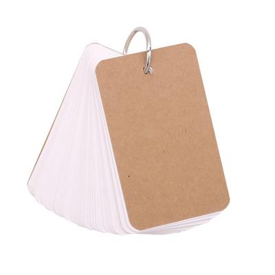 China Flip Note Cards Easy Note Blank Flash Cards Study Loose Leaf Paper Index Cards with Ring Binders for sale