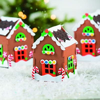 China Cartoon Toy EVA Foam 3D DIY Toys Gingerbread House Kids Christmas Craft Kit for sale