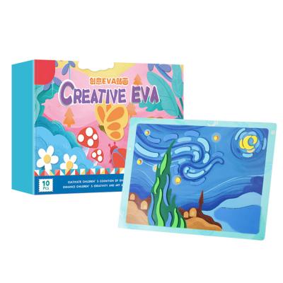 China EVA 10 PCS 3D EVA Foam Sticker Puzzle Toy for Children DIY Cartoon Education Toy for sale