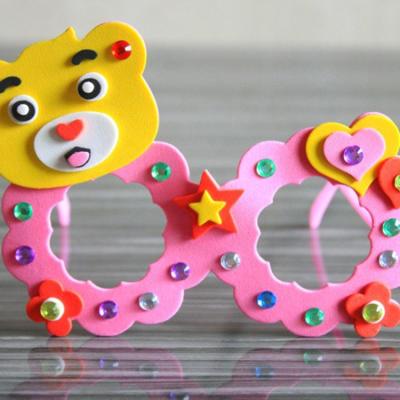 China Handmade EVA Cartoon Sunglasses Frame Cute Children Decorative Glasses DIY for sale