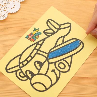 China Handmade Creative Sand Art Pictures of Cartoon Toy Colorful Children's Educational Toy DIY Sand Painting for sale