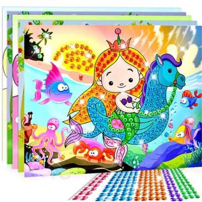 China China DIY Diamond Pearl Stickers Handmade Crystal Paste Painting Mosaic Puzzle Toys for sale