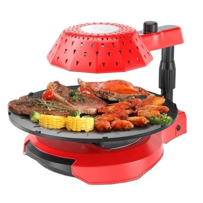 China Household 3D Infrared Grill BBQ Grill Korean Style Rotating Indoor Electric Grill Korean BBQ Rotisserie Machine for sale