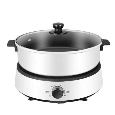 China Hotel Factory Direct Supplier Detachable Soup Pots Kitchen Cooking Pot Round Electric Cooker Stoves Hot Pot for sale