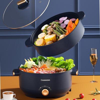 China Hotel Factory Direct Supplier Soup and Non-Stick Pots Steaming Cooking Pots Large Round Electric Hot Pot Pans Nonstick Wok for sale