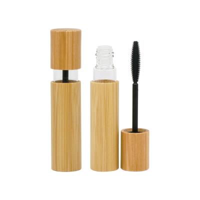 China Refillable bamboo mascara household mascara bottle tube liquid screw off bamboo mascara bottle for sale