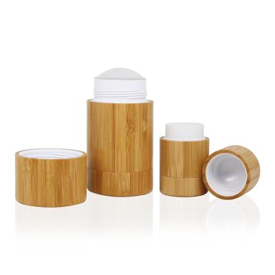 China Eco-friendly Round Bamboo Twist Up Stick Air Freshener Containers With Bamboo Cap Air Freshener Container for sale