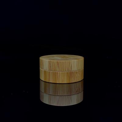 China DOUBLE WALL 30g PP Organic Bamboo Cream Bamboo Inner Jar / Wooden Jar With Bamboo Lid for sale