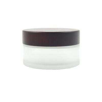 China Wholesale 100g 3.4OZ Biodegradable Sustainable Cosmetic Packaging Spray Painted Black Bamboo Cream Jar for sale