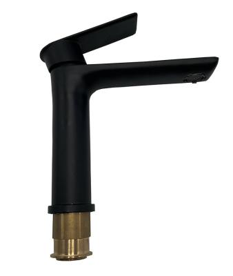 China Thermostatic Faucets 304 Bathroom Faucet Hot And Cold Brass Stainless Steel Basin Faucet Matte Black Faucets for sale