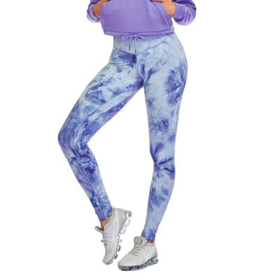 China Breathable Women High Quality Soft Sports Fitness Printed Leggings Stretch High Waist Compression Tie Dye Leggings for sale