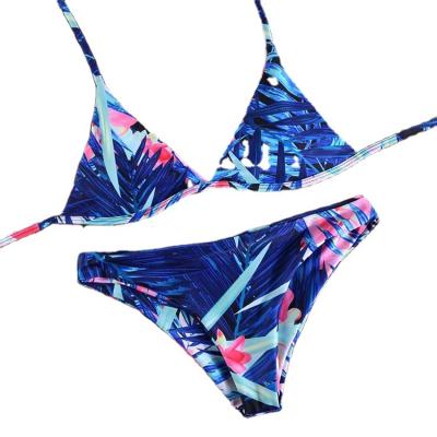 China High quality bikini blue printed young girls bikini bra and panties swimwear micro bikini for sale