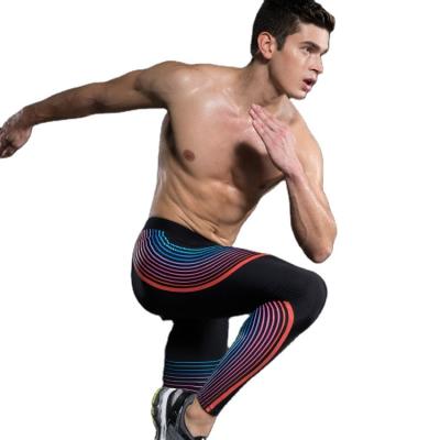 China Men's High Elastic Basketball Tights Pants Quick Dry Gaiters Sports Fitness Sports Compression Pants for sale