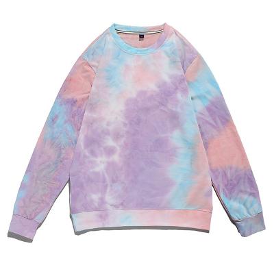 China Custom Popular Hip Hop T Shirts Women Tie Dye Printing Long Sleeve Shirt for sale