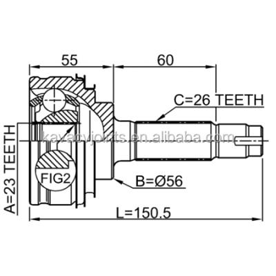 China EXTERNAL SEAL 23X56X26 cv TO-004 steel for sale