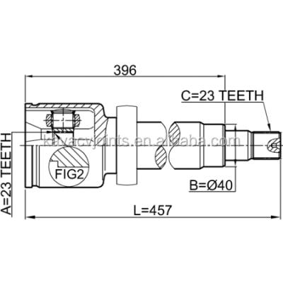 China Steel CV JOINT FDIN-CB316RH INNER CV JOINT 23X40X23 for sale