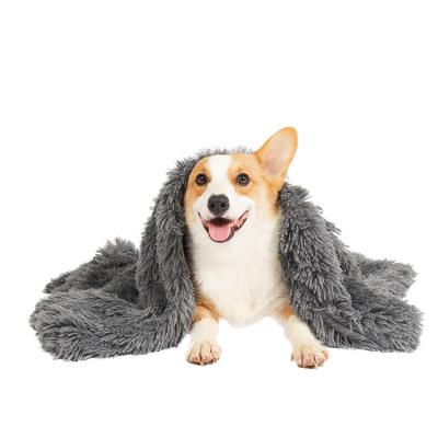 China 2021 Travel Drop Shipping Double-Layer Pet Blanket Medium Large and Various Size Small Dogs Plush Pet Mat for sale