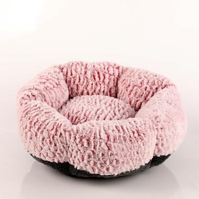 China 2021 Travel Drop Shipping Original Factory Various Size Petal Plush Pet Bed Dog Couch Bed for sale