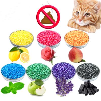 China Sustainable Toilet Absorb Deodorant Beads For Cat Pet Cleaning Products Cat Litter Box 7 Flavors Garbage Deodorant Aromatic Bead For Cats for sale