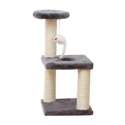 China 1688 Viable Online Hot Selling Small House Wooden Tower Pet Cat Trees Play Cat Climbing Frame for china drop shipping for sale