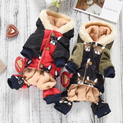 China Sustainable Dogs Clothes Wholesale Puppy Apparel Wadded Jacket Dog Clothes Warm Coat Winter Thicken Outerwear for sale