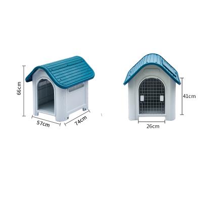 China Breathable Outdoor Dog Plastic Pet Bed House Kennel With Outdoor House for sale