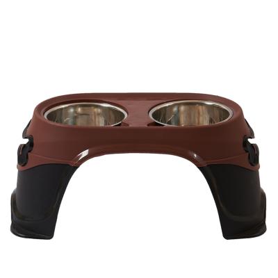 China Factory Price Non-Automatic Cheap Pet Bowl Slow Dog Plastic Feeding Elevated Dog Bowls for sale