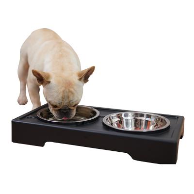 China Factory Sale Sustainable Dog Pet Driver With Double Elevated Rack Bowl for sale