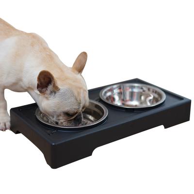 China Sustainable Factory Sell Collapsible Neck Guard Cat Food Bowl Stainless Pet Bowl for sale