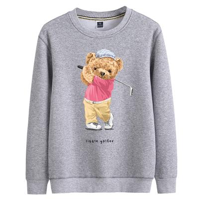 China Golf Bear Wear 2022 Winter Cotton Hoodie Female Warm Breathable Fitness Long Sleeve Breathable Pullover Unisex Oversized Loose Sweatshirt for sale