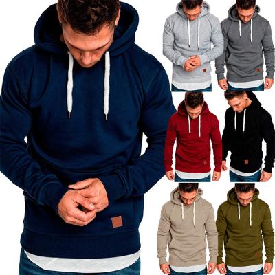 China Casual Viable Pullover Hooded Sweatshirts Slim Fit Solid Color Mens Hoodie for sale