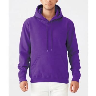 China OEM/ODM Hoodies Men's Fleece Fit Fabric Casual Slim Breathable Customizable Simple Pullover Hoodies Purple Hoodie for sale