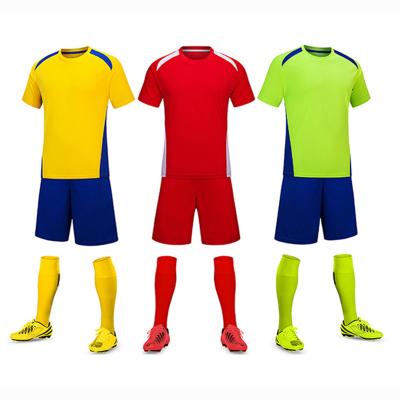 China High Quality Cheap Custom Blue Yellow Football Jersey Sets Sets Football Soccer Jersey Set for sale