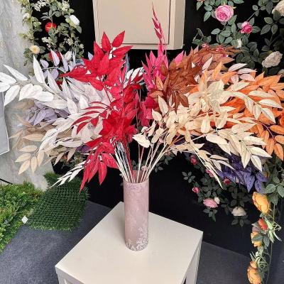 China Indoor Decoration Wedding Home Fast Shipping Multicolor Artificial Long Branches And Bush Leaves Flowers Wedding Wall Home Decoration for sale